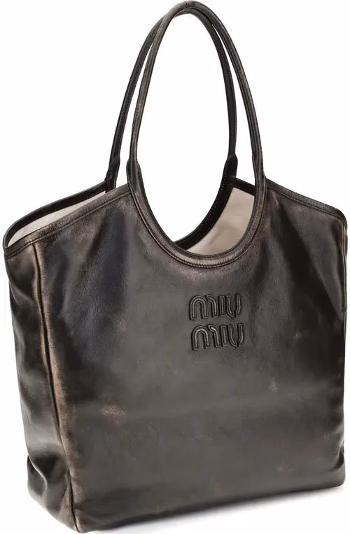 Miu Miu Brown Calf Leather Bos Taurus Shoulder Bag