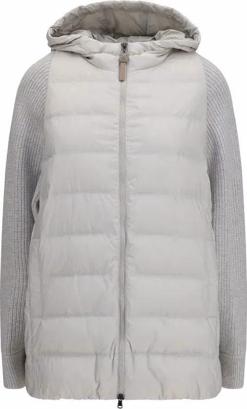 Brunello Cucinelli Gray Polyester Full-Length Jacket