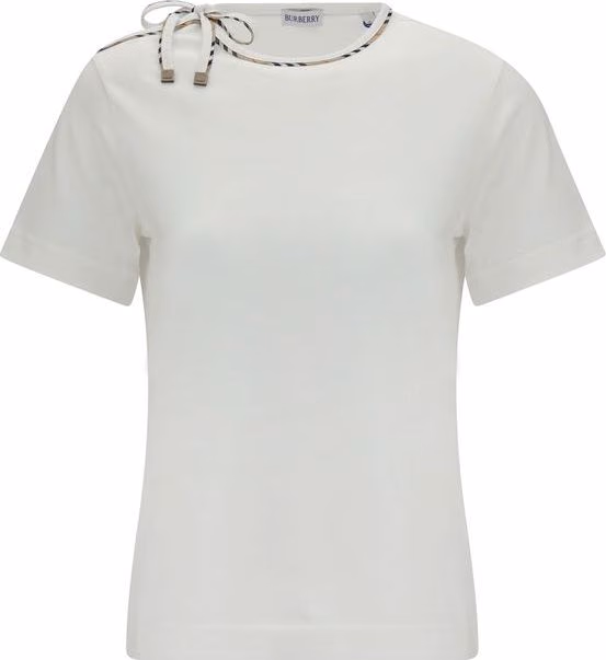 Burberry White Cotton T-Shirt