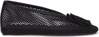 Black Polyethylene Ballet Flats