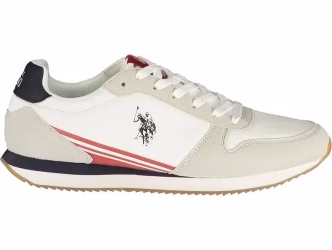 U.S. POLO ASSN. White Polyurethane Men's Sneaker