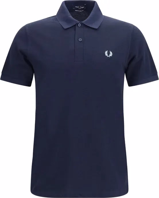 Fred Perry Blue Cotton Polo Shirt