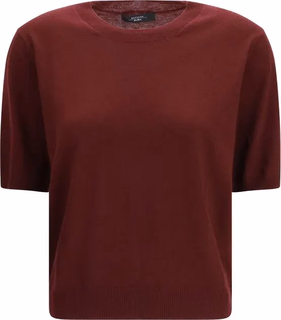 Max Mara Bordeaux Wool Oves Aries T-Shirt