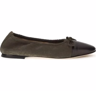 Bicolor Calf Leather Bos Taurus Ballet Flats