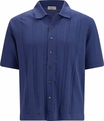 Blue Cotton Polo Shirt