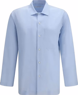 Blue Silk Shirt