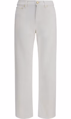 White Cotton Slim Fit Jeans