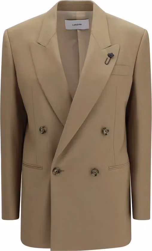 Lardini Beige Wool Oves Aries Blazer