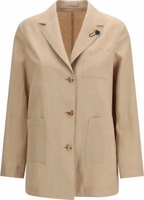 Beige Wool Oves Aries Full-Length Jacket