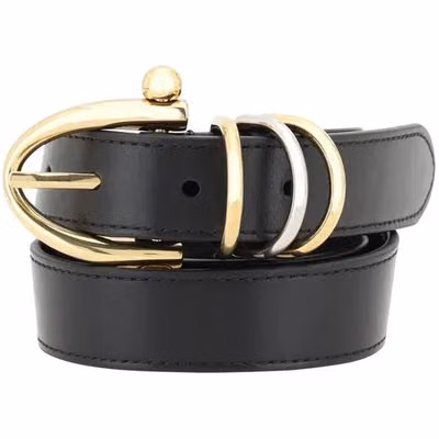 Black Calf Leather Bos Taurus Regular Belt