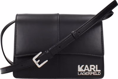 Black Polyethylene Crossbody Bag