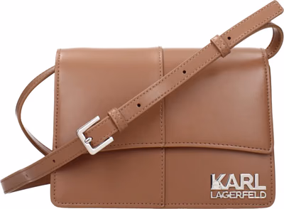 Brown Polyethylene Crossbody Bag