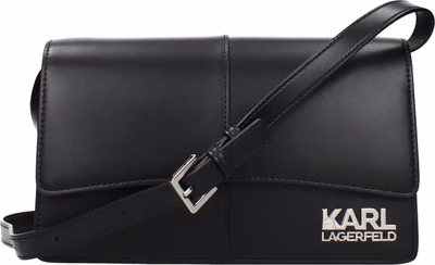 Black Polyethylene Crossbody Bag