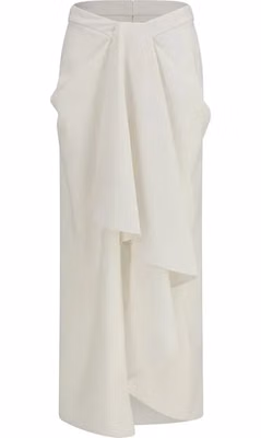 White Wool Oves Aries Long Skirt