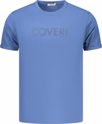 Blue Cotton Men's T-Shirt