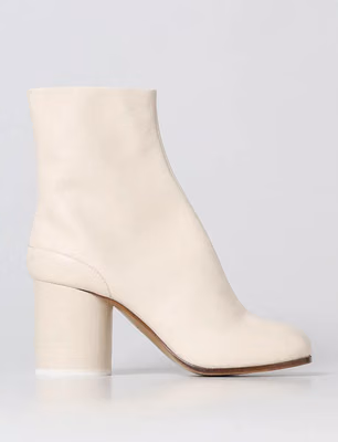 White Leather Ankle Boots