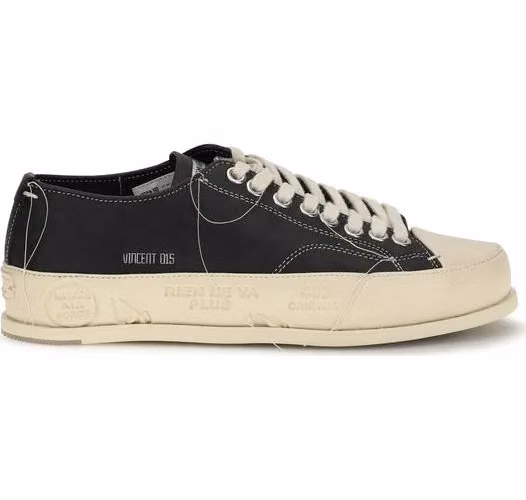 Premiata Black Calf Leather Bos Taurus Low Top Sneakers
