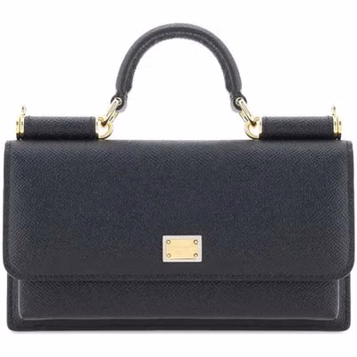 Black Calf Leather Bos Taurus Shoulder Bag