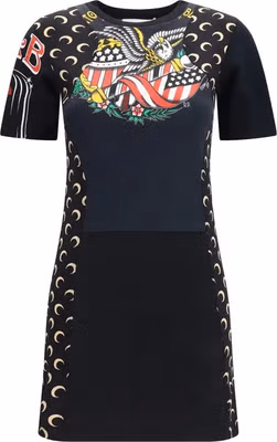 Black Cotton Casual Dress