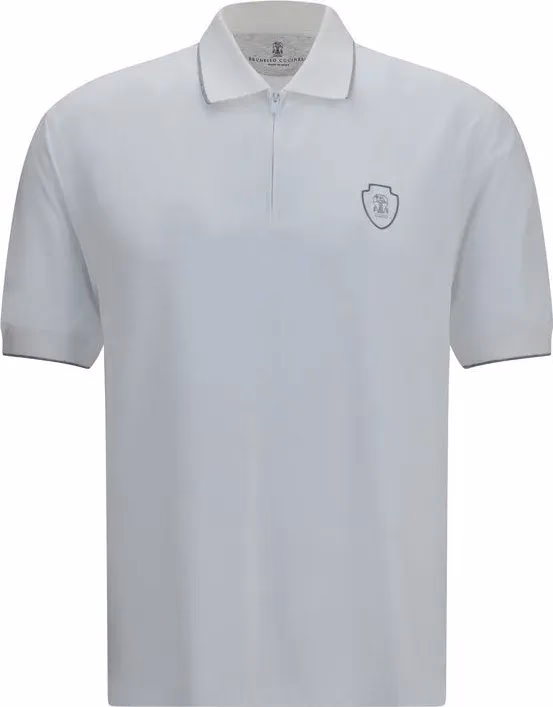 Brunello Cucinelli White Polyamide Polo Shirt