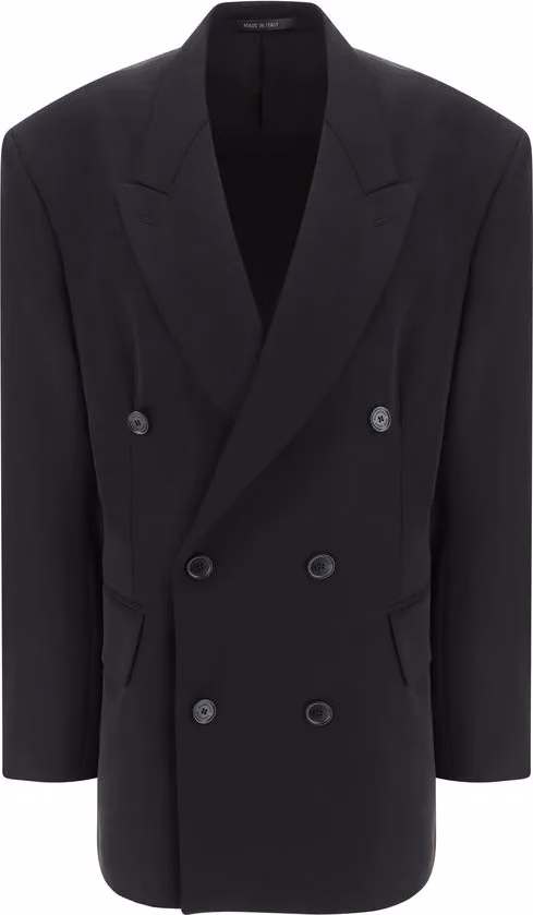 Balenciaga Black Wool Oves Aries Blazer