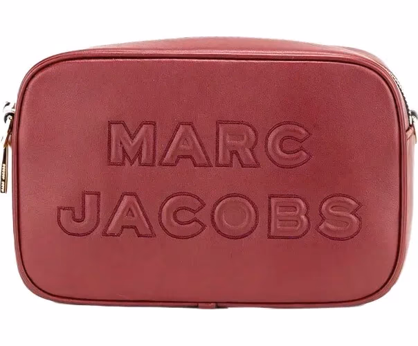 Marc Jacobs Marc Jacobs Flash Pomegranate Smooth Leather Embossed Camera Crossbody Bag Purse
