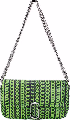 Marc Jacobs Neon Green The Monogram Leather J Marc Mini Shoulder Bag Crossbody