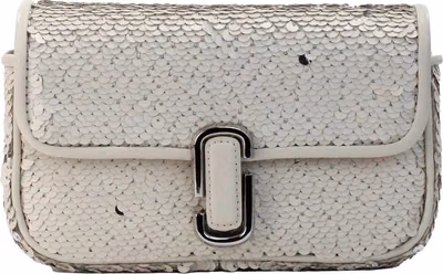 Marc Jacobs The Mini J Marc Shoulder Bag Cream Sequined Crossbody Bag