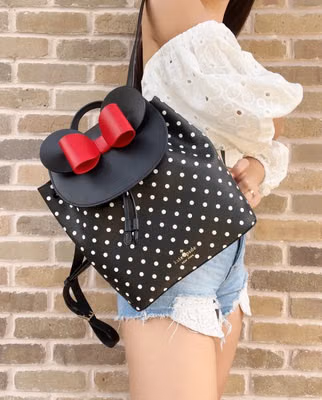 Kate Spade Disney Minnie Mouse Medium Leather Backpack Bookbag Bag
