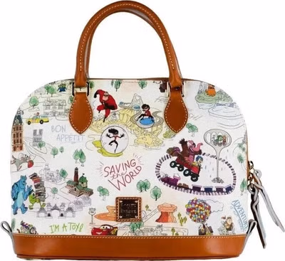 Dooney & Bourke Disney Pixar Maps Satchel Crossbody Bag Purse