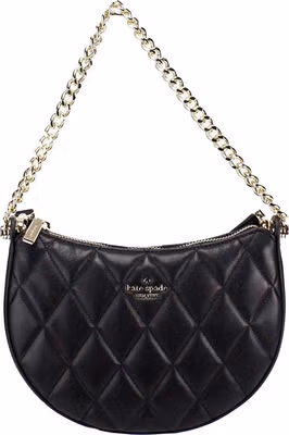 Kate Spade Carey Small Black Quilted Leather Zip Top Crossbody Bag