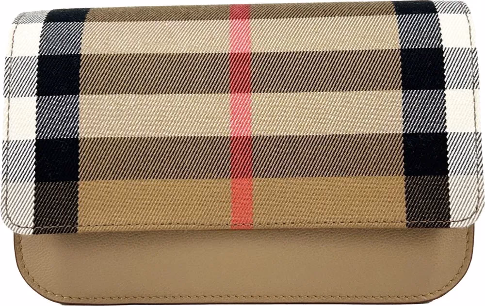 Burberry Burberry Small Leather Madison Crossbody Check Bag