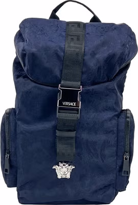 Versace Medusa Nylon Buckle Drawstring Backpack Bag