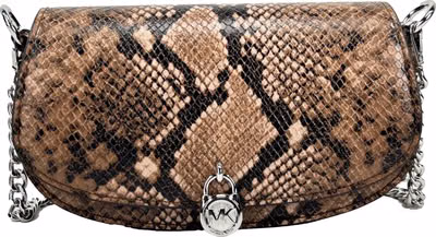 Michael Kors Mila Small Snakeskin Messenger Crossbody Bag
