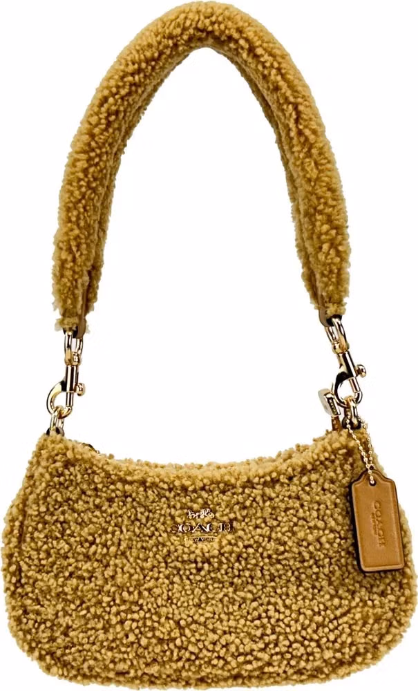 COACH Coach Teri Mini Shearling Fur Crossbody Bag