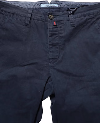 Navy Blue Skinny Chino Mid Waist Men Pants