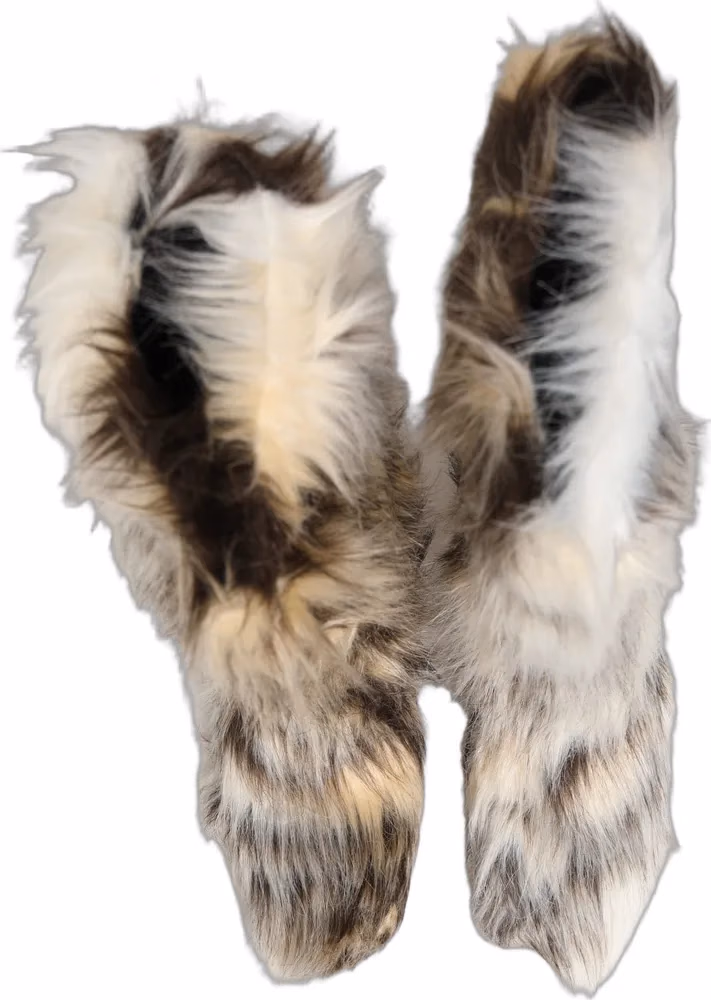 Dolce & Gabbana Multicolor Knee High Faux Fur Boots Shoes