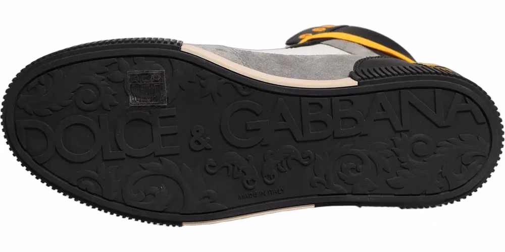 Dolce & Gabbana Multicolor Leather High Top Sneakers Shoes