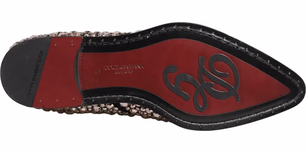 Dolce & Gabbana Silver Embellished Chelsea Ankle Boots Shoes