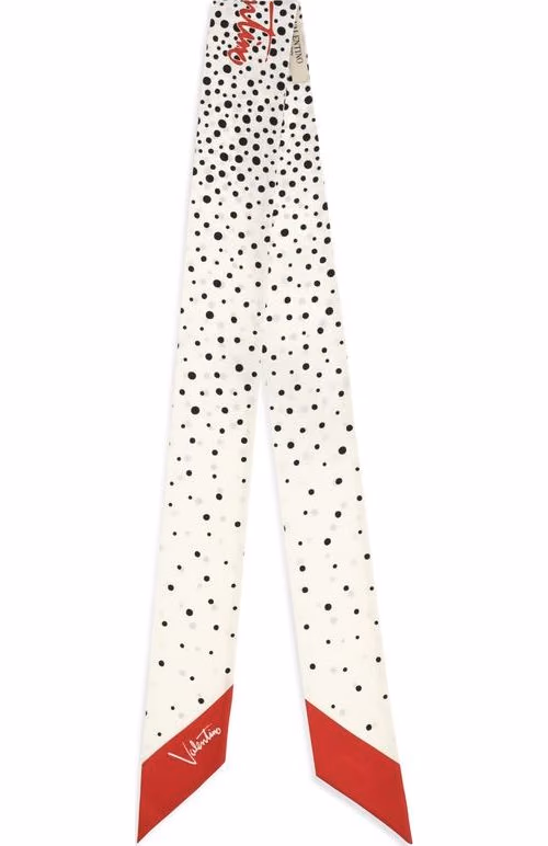Valentino Garavani Beige Silk Scarf