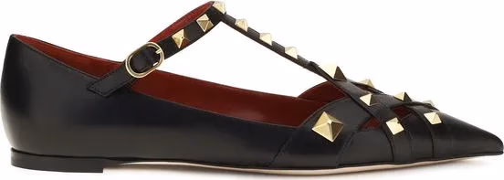 Valentino Garavani Black Goatskin Ballet Flats