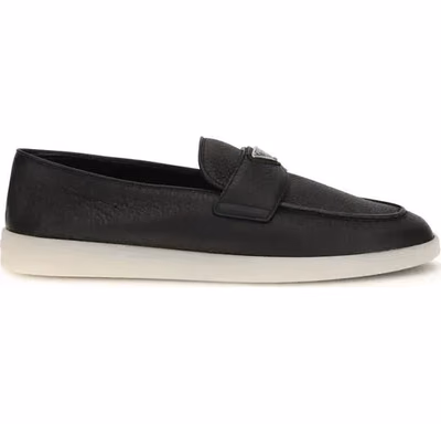 Black Calf Leather Bos Taurus Slip-On Loafers