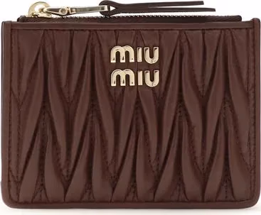 Miu Miu Bordeaux Lamb Ovis Aries Aries Wallet