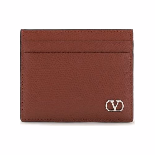 Valentino Garavani Bordeaux Calf Leather Bos Taurus Wallet