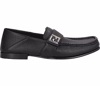 Black Calfskin Slip-On Loafers
