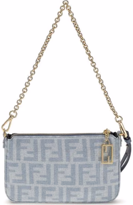 Blue Cotton Clutch Bag