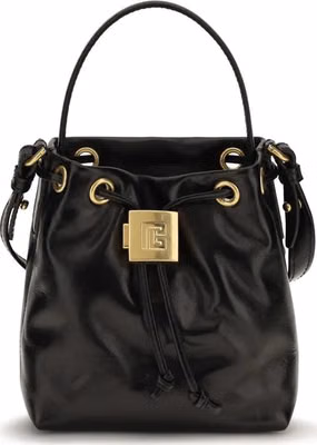 Black Calf Leather Bos Taurus Backet Bag