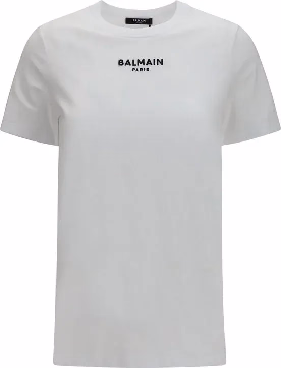 Balmain White Cotton T-Shirt