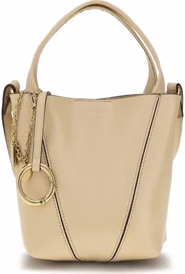Beige Calf Leather Bos Taurus Shoulder Bag