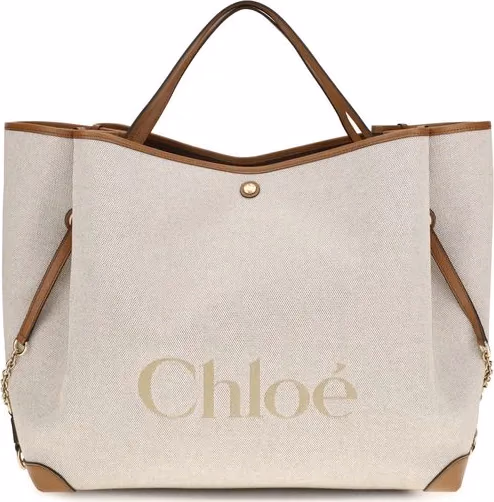 Chloé Beige Cotton Shoulder Bag